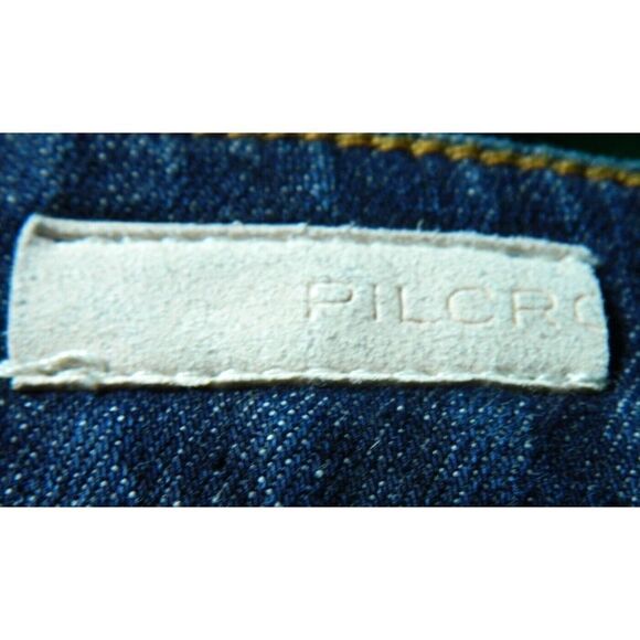 Pilcro Anthropologie Jeans Size 26 The Bow Boyfriend Distressed Dark Wash - Picture 9 of 12